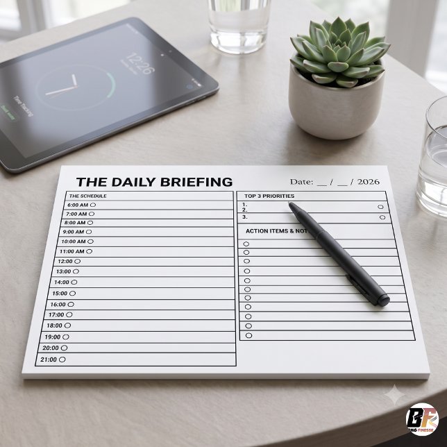 Bloc-note Planificateur Quotidien d'Entreprise Minimaliste & (#OrderNow)