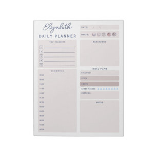 Bloc-note Planificateur quotidien minimaliste personnalisabl