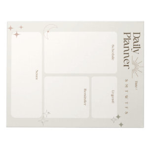 Bloc-note Planificateur quotidien simple avec notes et rappe