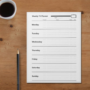 Bloc-note Planificateur TV hebdomadaire