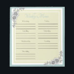 Bloc-note Planneur de menus du jour de tournesol<br><div class="desc">Menu quotidien Planner Sunflower Bloc-notes.</div>