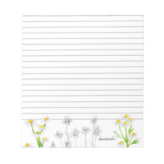Bloc-note Plante d'aquarelle à herbe chamomile