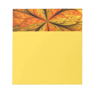 Bloc-note Plante d'automne, art abstrait moderne de feuille 