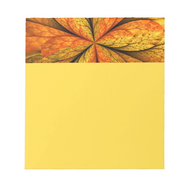 Bloc-note Plante d'automne, art abstrait moderne de feuille  (Devant)
