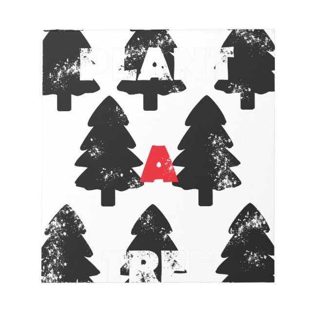 Bloc-note Plantez un motif d'arbre (Devant)