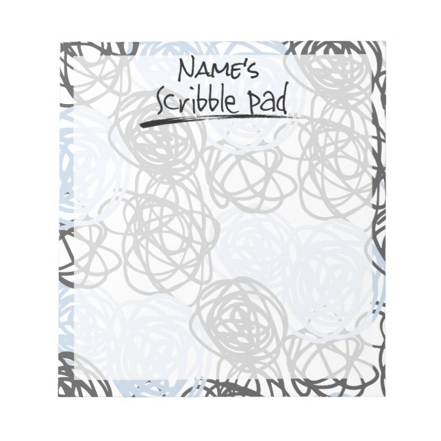 Bloc-note Plaque de gravure personnalisée (bleu/charbon) (Devant)