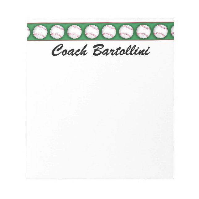Bloc-note Plaque de notes de baseball scolaire - SRF (Devant)