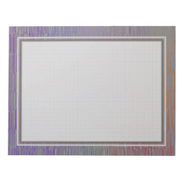 Bloc-note Plaqué Grille Argent 8,5 x 11 (Devant)