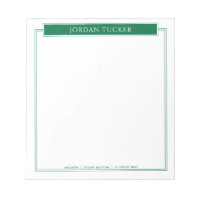 Plaque nominative vert foncé bordure moderne École