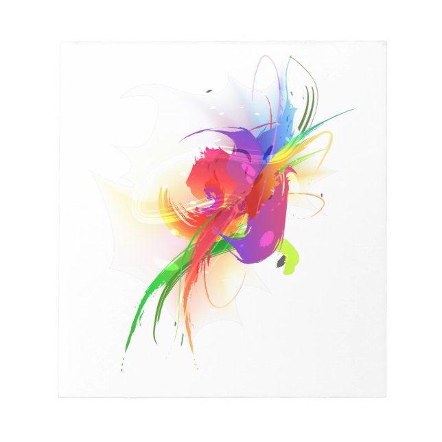 Bloc-note Plaques de peinture Abstraites Rainbow Lorikeet (Devant)