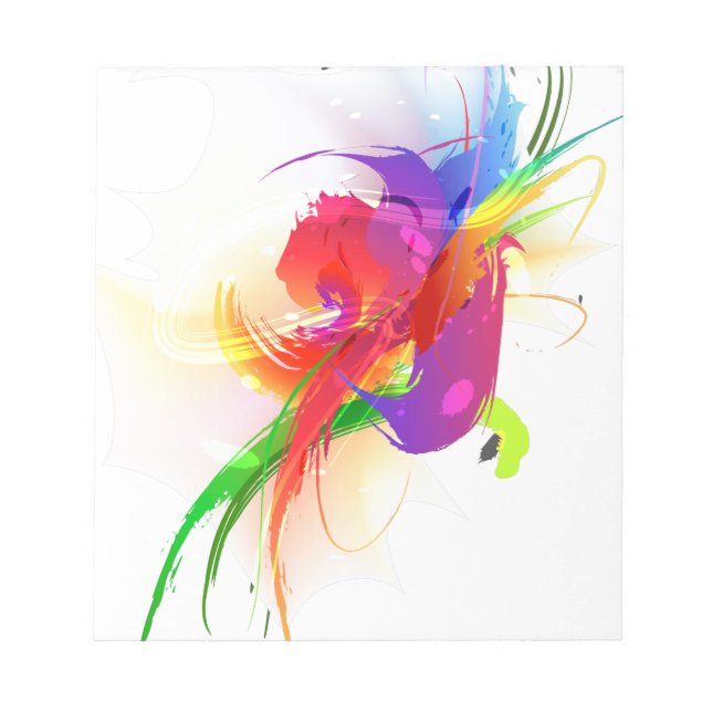 Bloc-note Plaques de peinture Abstraites Rainbow Lorikeet (Devant)