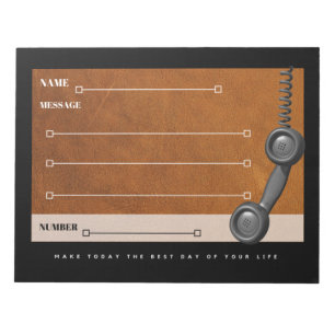 Bloc-note Plaquettes de notes du secrétaire de message télép