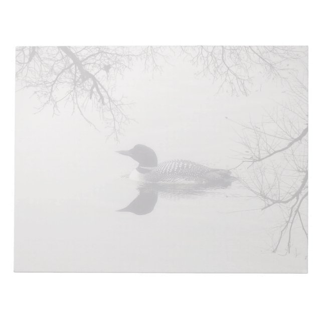 Bloc-note Plongeon commun nage dans un lac nordique en hiver (Devant)