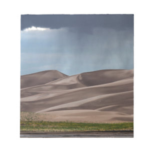 Bloc-note Pluie sur les grandes dunes de sable