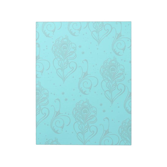 Bloc-note Plumes Aqua Peacock (Tourné)