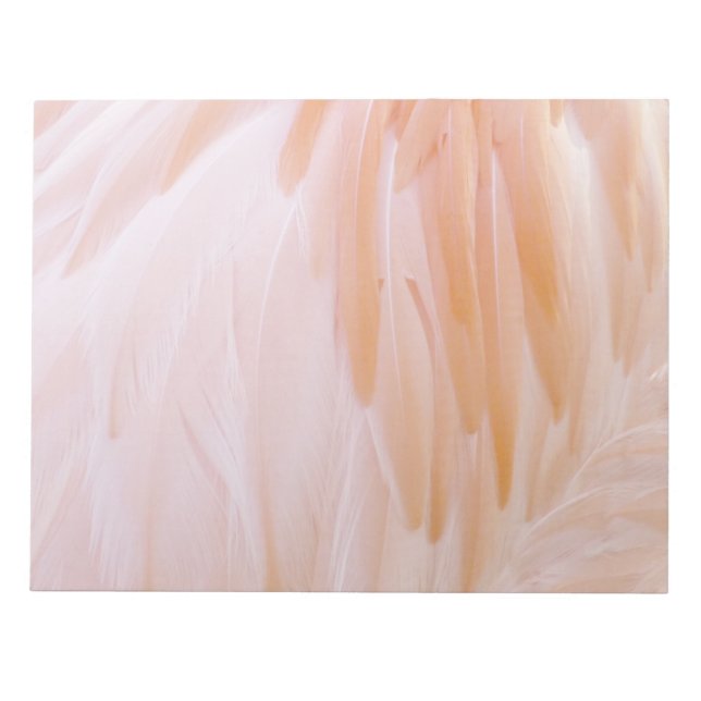 Bloc-note Plumes de Flamant en Nuances de Rose (Devant)