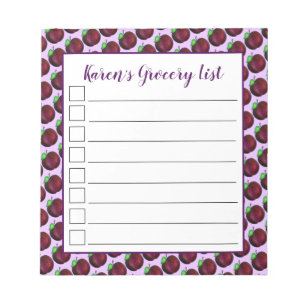 Bloc-note Plums Ried Été Purple Plum Fruit Imprimer