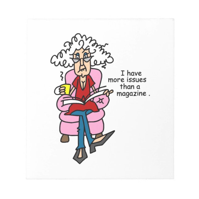 Bloc-note Plus de numéros qu'un Humour de magazine (Devant)