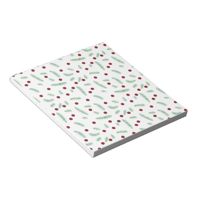 Bloc-note Pneuka mignonne point sapin de Noël Rouge Vert mot (Incliné)