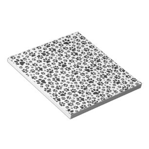 Bloc-note Poches de chien noir et blanc Poka Dot