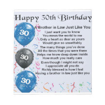 Poème Frère en Droit 30e anniversaire