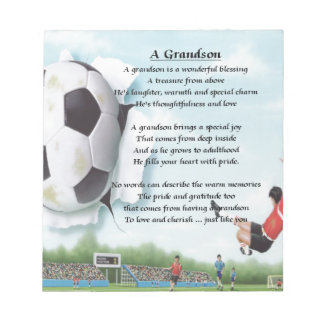 Bloc-note Poème Petit-Fils Football
