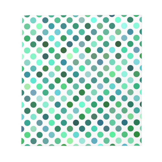 Bloc-note Point Polka vert et bleu (Devant)
