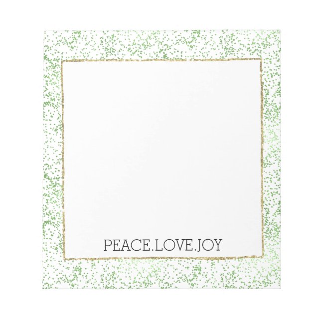 Bloc-note Points Étincelle Verte Glitz Or (Devant)