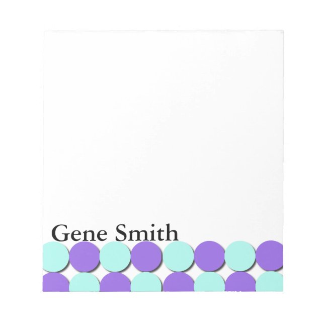 Bloc-note Pois Aqua & Blue (Devant)