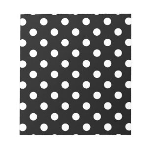 Bloc-note Pois - Blanc sur noir