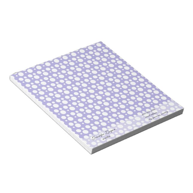 Bloc-note pois bleu (Incliné)