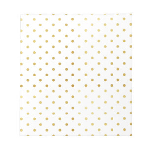 Bloc-note Pois Faux Gold et White