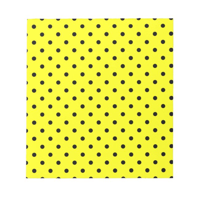 Bloc-note Pois jaune noir (Devant)