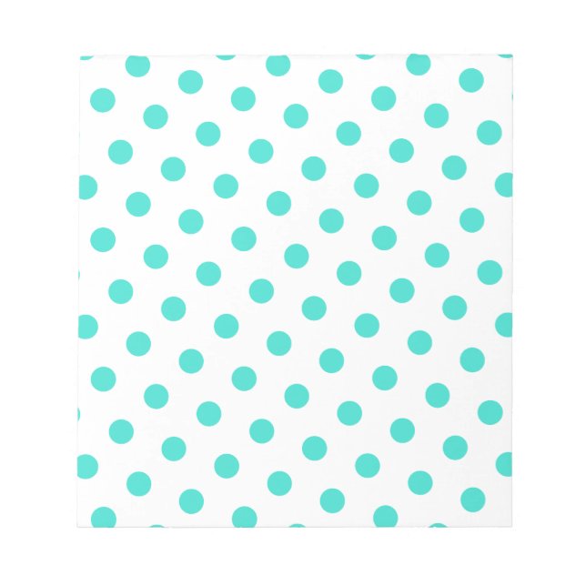 Bloc-note Pois turquoise (Devant)