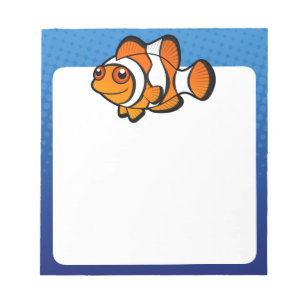 Bloc-note Poisson-clown de dessin animé