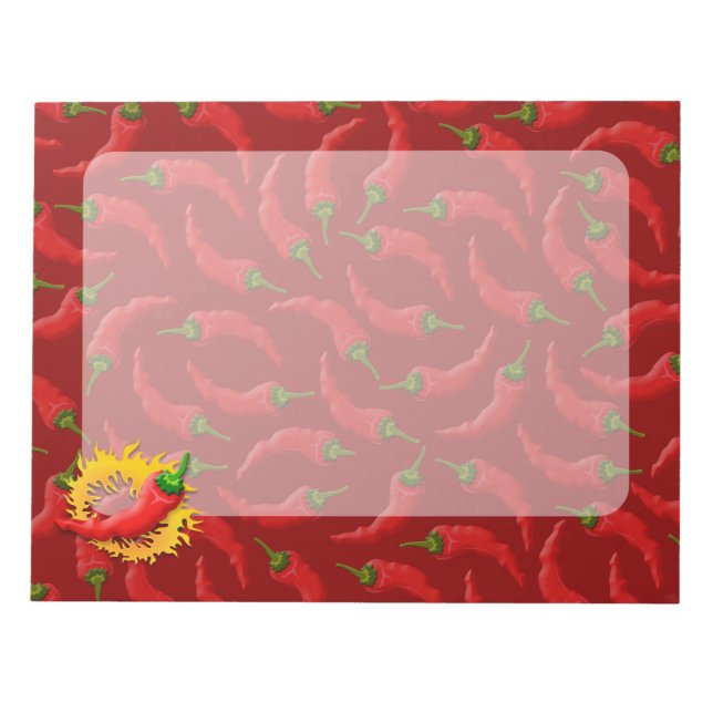 Bloc-note Poivre avec flamme (Devant)