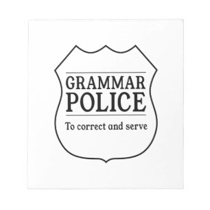 Bloc-note Police de grammaire