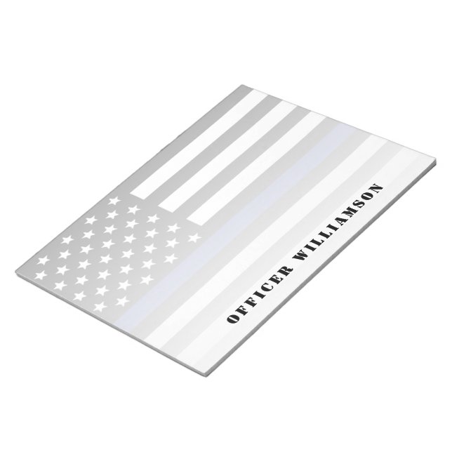 Bloc-note Police personnalisée Police de ligne bleue mince (Incliné)