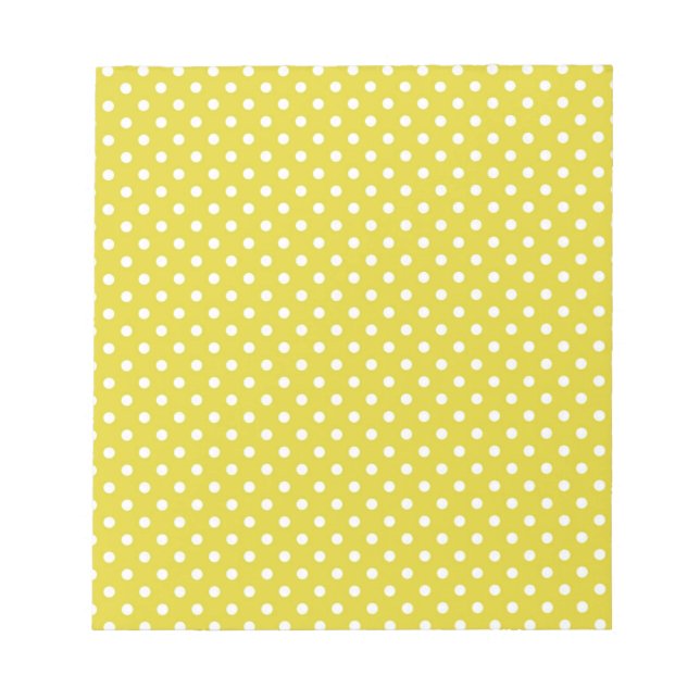 Bloc-note Polkadot jaune et blanc (Devant)