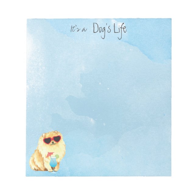 Bloc-note Pomeranian d'été (Devant)