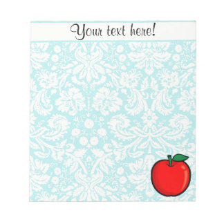 Bloc-note Pomme turquoise Damask Patte