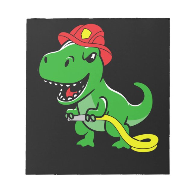 Bloc-note Pompier Trex Dinosaur Enfants Fireman.Png (Devant)