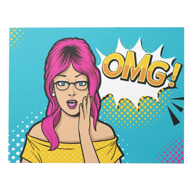 Bloc-note Pop art féminin (Devant)