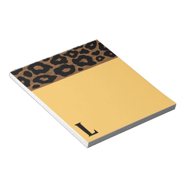 Bloc-note Pop Wood Leopard Motif (Incliné)