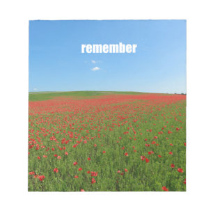 Bloc-note Poppies remember
