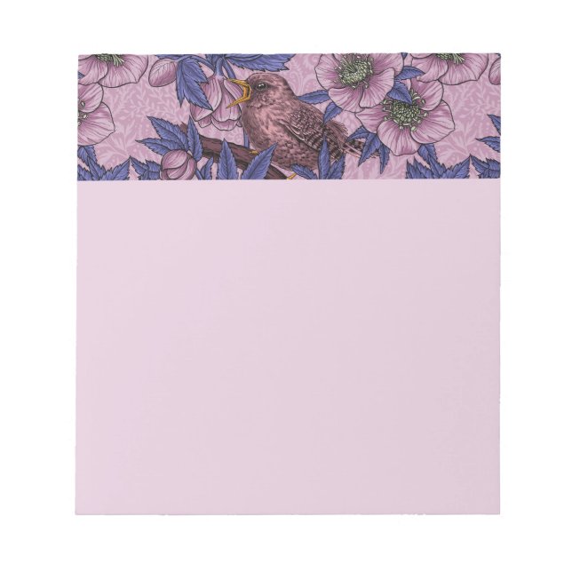 Bloc-note Porté et hélico, rose et violet (Devant)
