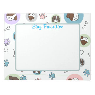 Bloc-note Portes-notes personnalisées Stay Pawsitive Dog