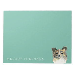 Bloc-note Portrait d'aquarelle Chihuahua pour cheveux longs