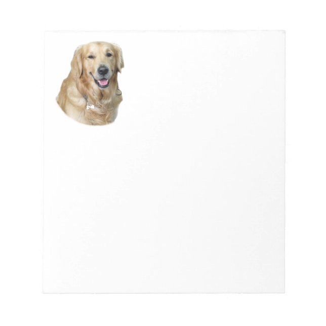 Bloc-note portrait photo de chien Retriever doré (Devant)