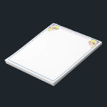 Bloc-note Positano Lemon Rose Floral Personnalisé Avec Le No<br><div class="desc">Bloc-notes élégant que vous pouvez personnaliser avec votre propre texte, y compris un nom. Le design se compose d'une simple bordure bleu cobalt avec des images de citron aquarelle. Vous pouvez modifier la couleur de la bordure en modifiant la couleur de la bordure du rectangle. Pour effectuer ces modifications avancées,...</div>
